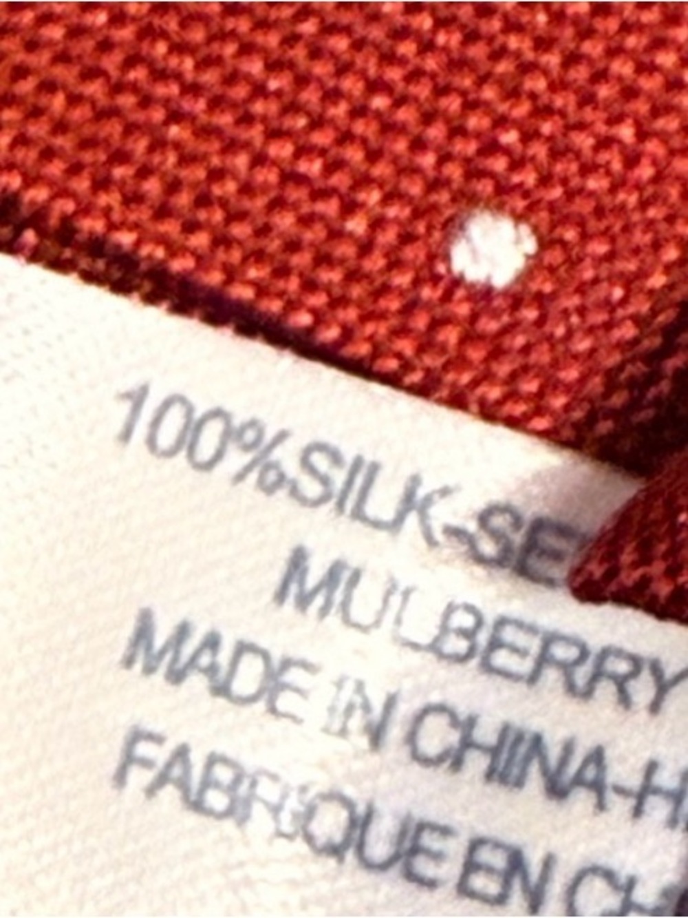 Suitsupply 100% Mulberry Silk Tie Brick Red Pin Dot Extra Long 61" - Picture 6 of 7